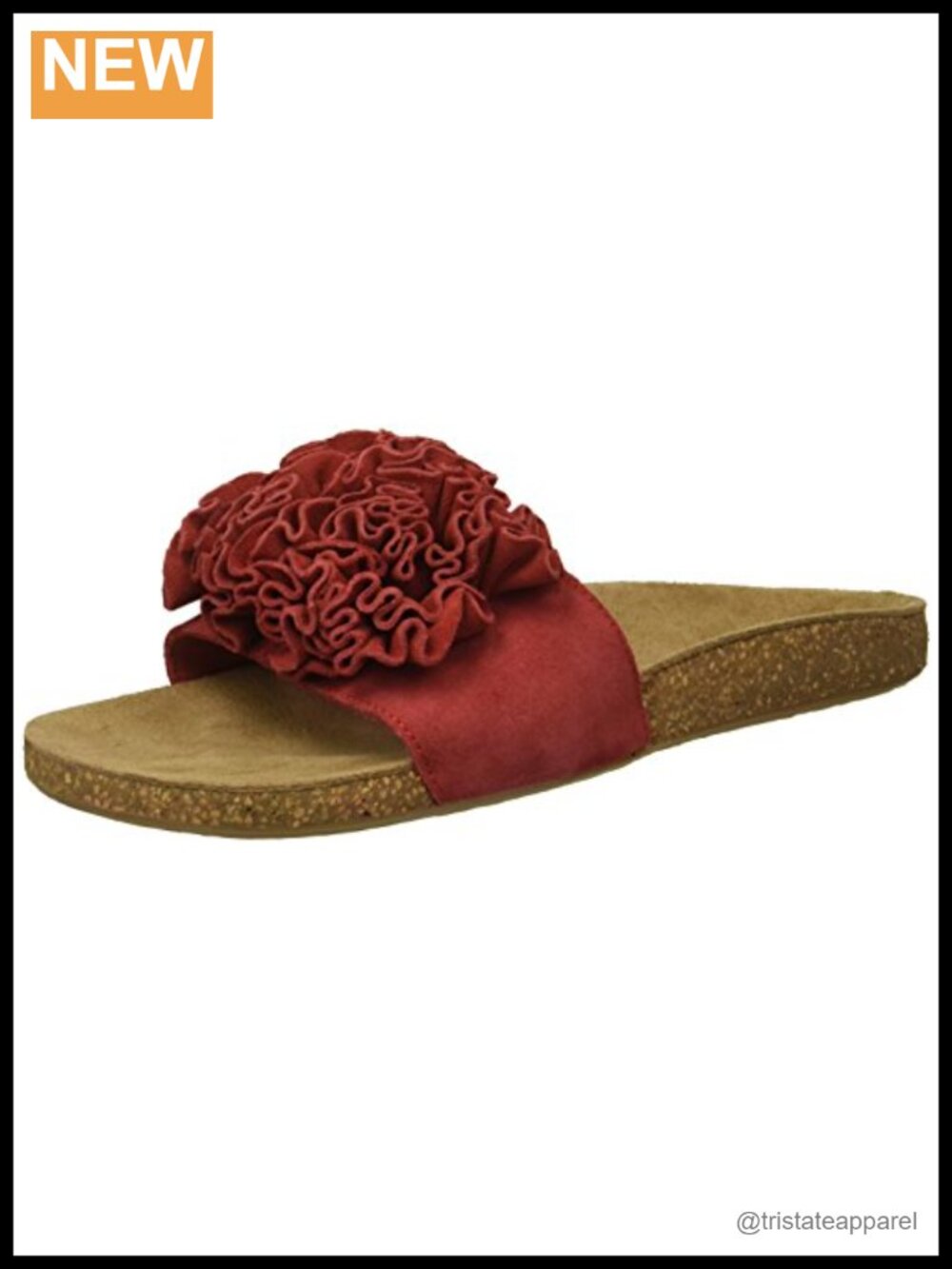 Women's Footbed Slide Sandals Low Wedge Flexible Slip On Ankle Strap